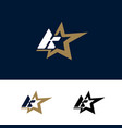letter k logo template with star design element vector image