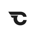 logo letter c double wing vector image