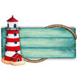 watercolor wooden nautical vintage banner vector image vector image