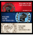welcome new mayan era banner vector image vector image