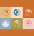 abstract nature landscapes hand drawn vector image