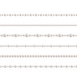 realistic pearl bead chain set vector image