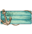 watercolor wooden nautical vintage banner vector image vector image