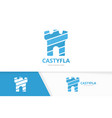 castle logo combination tower and safe vector image vector image