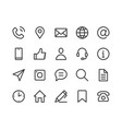 contact us line icon minimal vector image vector image