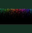 wide multicolor glitter shiny holiday falling vector image vector image