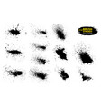 black ink brush strokes thin dirty vector image
