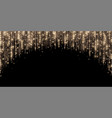 bronze gold holiday decoration glitter garland arc vector image