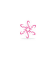 circle abstract flower geometry logo vector image