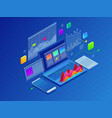 concept business strategy of data vector image