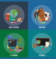 education icon set vector image