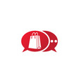 hand bag for shopping with hands logo design sac vector image