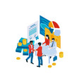 investment isometric composition vector image