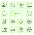 plane icons vector image vector image