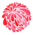 red chrysanthemum flower watercolor vector image vector image