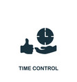 time control icon monochrome simple vector image vector image