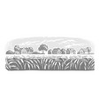 wheat organic farming landscape farm vector image vector image