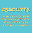 calcutta vintage 3d alphabet set vector image vector image