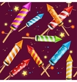 party rocket fireworks background pattern vector image
