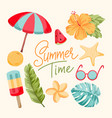 tropical summer elements vector image