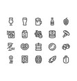beer line icon flat style vector image