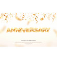 golden anniversary word 3d vector image vector image