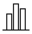 graph icon with outline style vector image