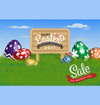 happy easter background vector image vector image