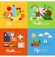 healthy lifestyle elements vector image