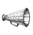 retro loudspeaker sketch vector image vector image