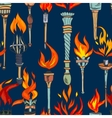 torch sketch seamless pattern vector image vector image