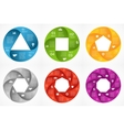circle arrows infographic template vector image vector image