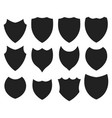 diverse shield silhouettes vector image vector image