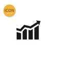graph chart up trend with arrow icon isolated vector image