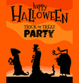 halloween holiday cartoon design with monsters vector image