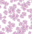seamless patterns with watercolor flowers vector image