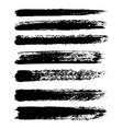 set of grunge brush strokes oil brushes vector image
