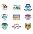 soccer sign set vector image