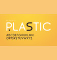 trendy rounded slim style alphabet vector image vector image
