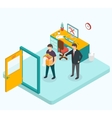 boss dismissed employee isometric 3d vector image