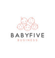 cute happy baby toddler babies line outline line vector image vector image