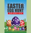 easter egg hunt flyer template design vector image vector image