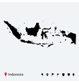 Sumatera barat indonesia map grey Royalty Free Vector Image