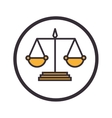 balance scale flat isolated icon vector image