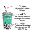 bubble tea cup design collection yummy drinks vector image