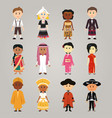 different ethnic people vector image vector image