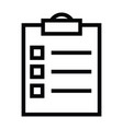tasklist clipboard icon with outline style vector image
