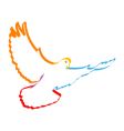 colorful dove vector image