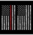 grunge usa firefighter flag design vector image vector image