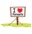 i love forests vector image vector image